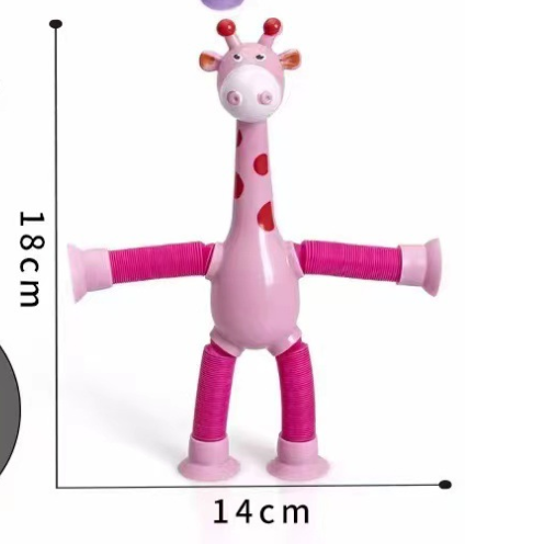 Giraffe Tubes Sensory Toys Novelty Spring Fidget Toy Stretch Tube Stress Relief Toy For Kid Birthday Gift Party Favors