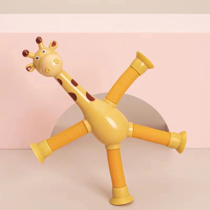 Giraffe Tubes Sensory Toys Novelty Spring Fidget Toy Stretch Tube Stress Relief Toy For Kid Birthday Gift Party Favors