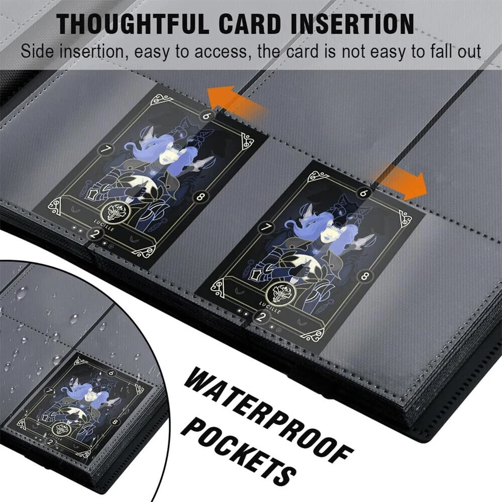 Trading Cards Album Folder 360 Pockets Card Binder Holder Game Card Sleeves Case