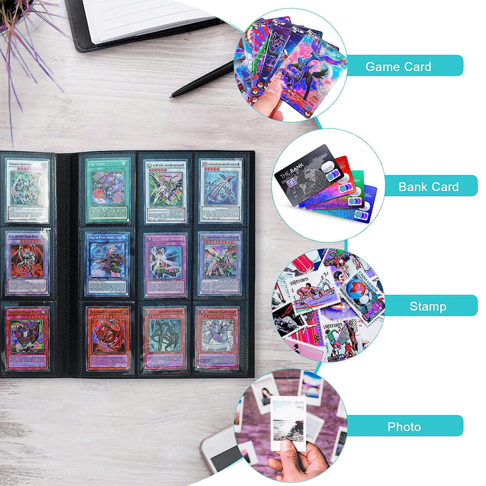 Trading Cards Album Folder 360 Pockets Card Binder Holder Game Card Sleeves Case