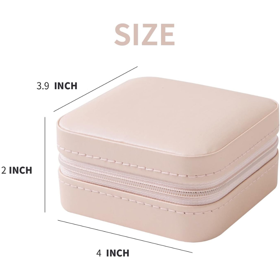 Travel Jewelry Case For Women & Girls, Compact Jewelry Organizer Box With Mirror, Portable Jewelry Storage Case,
